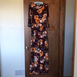 Hazel Blues floral maxi dress